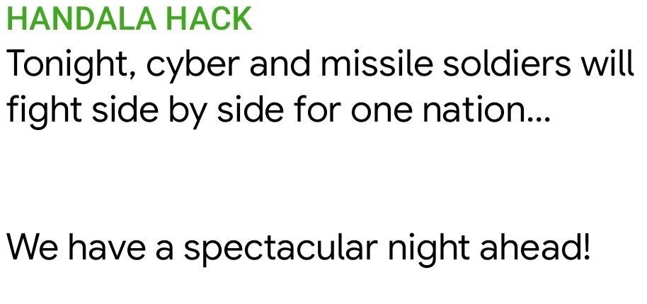 حنظله: امشب سربازان سایبری و موشکی در کنار هم برای یک ملت خواهند جنگید حنظله: امشب سربازان سایبری و موشکی در کنار هم برای یک ملت خواهند جنگید