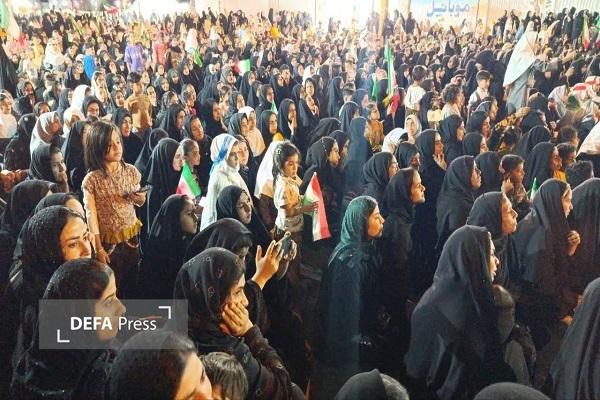 شکوه حضور مردم رودبار جنوب در ویژه‌برنامه اربعین رهبر شهید و شهدای مدرسه میناب+تصاویر