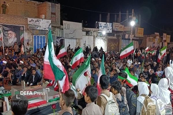 شکوه حضور مردم رودبار جنوب در ویژه‌برنامه اربعین رهبر شهید و شهدای مدرسه میناب+تصاویر