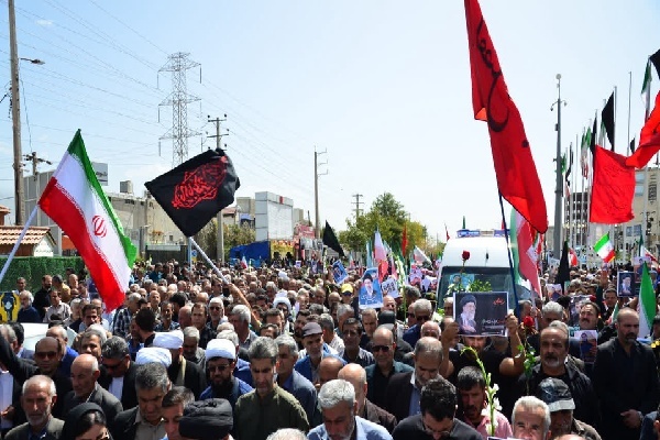 مراسم تشییع شهید «حسین هاشم پور» در گچساران + تصاویر