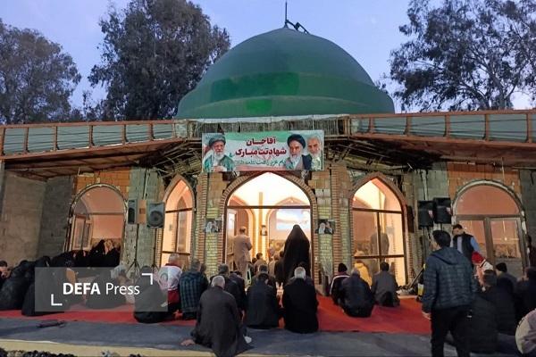 لحظه تحویل سال نو در جوار مزار شهدای گمنام پارک شهرستان سیمرغ + تصاویر