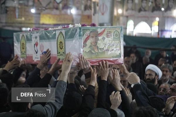تشییع پیکر مطهر شهید «علی‌بابایی» هم‌زمان با اقامه نماز عید فطر در بابل