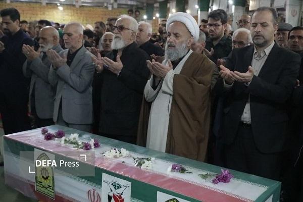 تشییع پیکر مطهر شهید «علی‌بابایی» هم‌زمان با اقامه نماز عید فطر در بابل