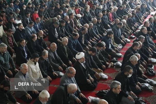 تشییع پیکر مطهر شهید «علی‌بابایی» هم‌زمان با اقامه نماز عید فطر در بابل