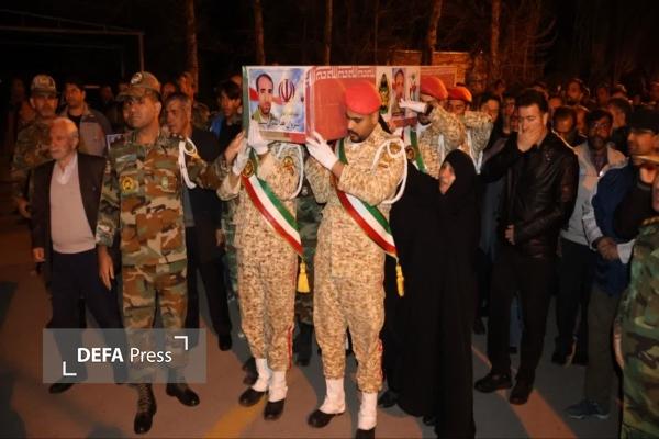 مراسم تشییع و وداع باشکوه شهید هدایت دانشور در قزوین برگزار شد