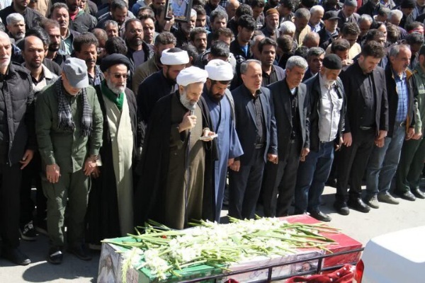 تشییع پیکر شهید «میثم گرجی» در ازندریان ملایر
