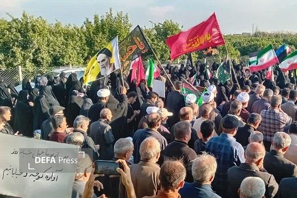 تجدید میثاق مردم روستای «برگه» میاندرود در اربعین شهدای «جنگ رمضان» + تصاویر