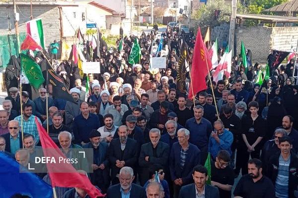 تجدید میثاق مردم روستای «برگه» میاندرود در اربعین شهدای «جنگ رمضان» + تصاویر