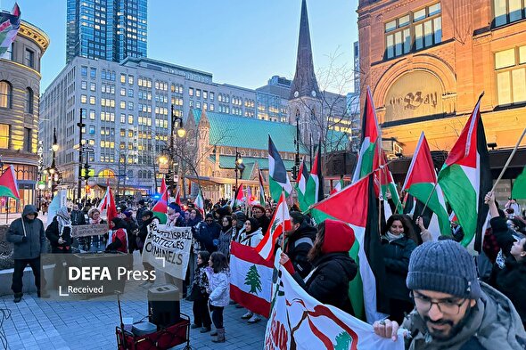 حمایت از رزمندگان ایران در خیابان‌های مونترال