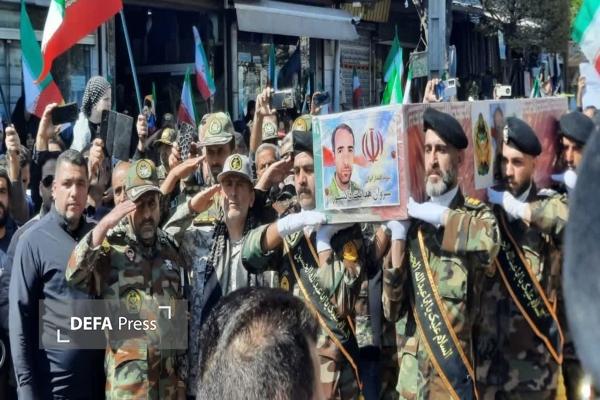 مراسم تشییع و تدفین شهید «هدایت دانشور» در قزوین برگزار شد