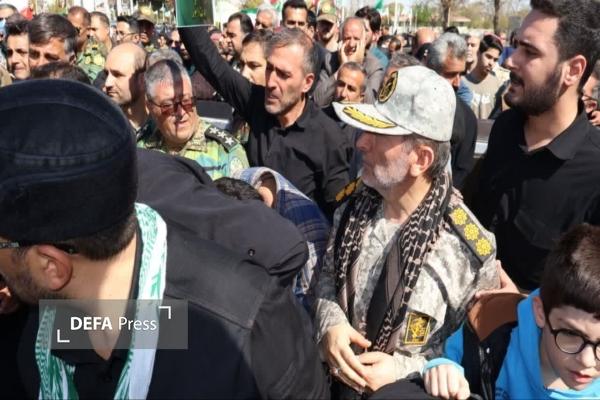 مراسم تشییع و تدفین شهید «هدایت دانشور» در قزوین برگزار شد