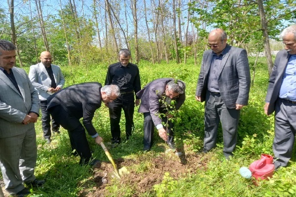 غرس ۵۱ اصله نهال به یاد شهید دانشمند هسته‌ای «صدیقی صابر»