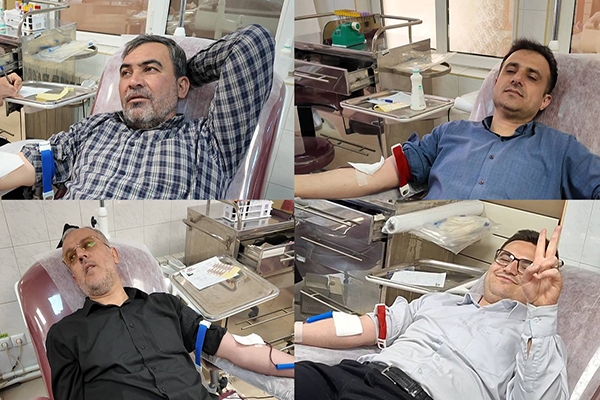 فیلم/ اهدای خون کارکنان حفظ آثار دفاع مقدس اردبیل برای مجروحین جنگی