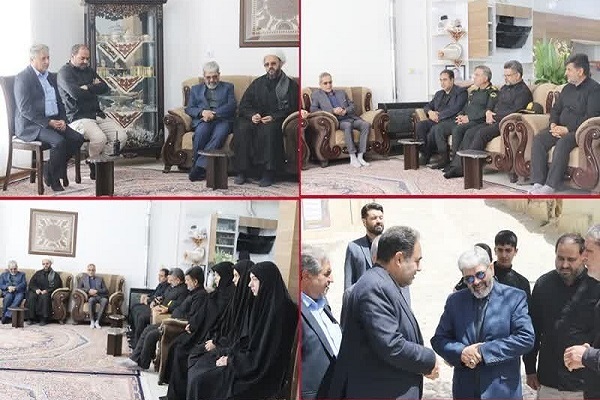 مسئولان با خانواده شهدای جنگ تحمیلی در زرند دیدار کرد