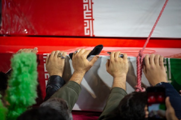 فیلم/ مراسم تشییع شهدا در کرمانشاه