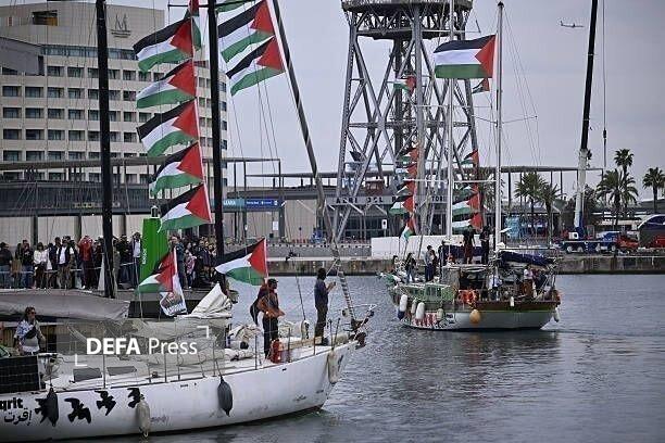 حرکت ناوگان صمود به سمت غزه با بیش از ۱۰۰۰ سرنشین+ تصاویر