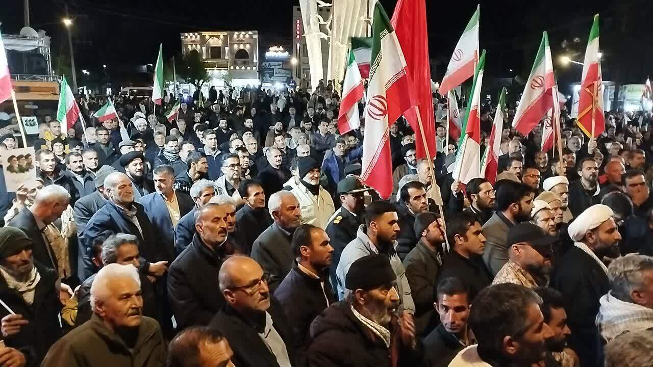 فیلم/ چهل و سومین شب حضور حماسی مردم خراسان شمالی در خونخواهی رهبر شهید