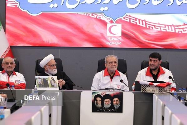 پزشکیان: آمادگی کامل برای پشتیبانی از فعالیتهای هلال احمر را داریم پزشکیان: آمادگی کامل برای پشتیبانی از فعالیتهای هلال احمر را داریم