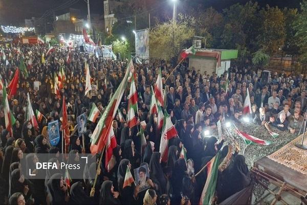 تداوم حضور باشکوه مردم پلدختر در تجعات شبانه+ تصاویر