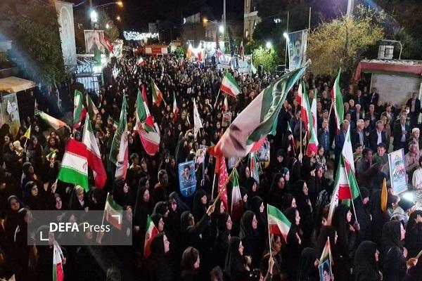 تداوم حضور باشکوه مردم پلدختر در تجعات شبانه+ تصاویر