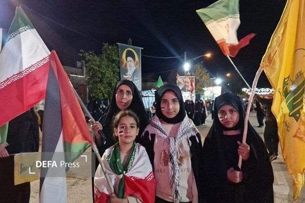 تداوم حضور باشکوه مردم پلدختر در تجعات شبانه+ تصاویر
