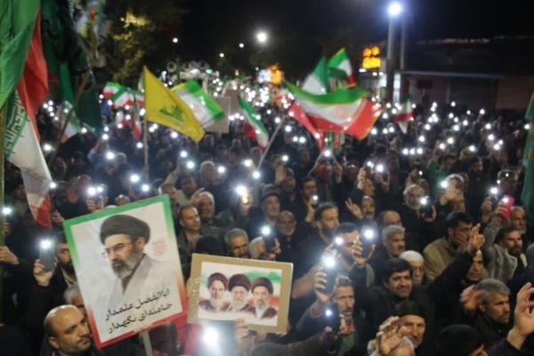 فیلم/ حضور حماسی مردم اسدآباد در قرارهای شبانه