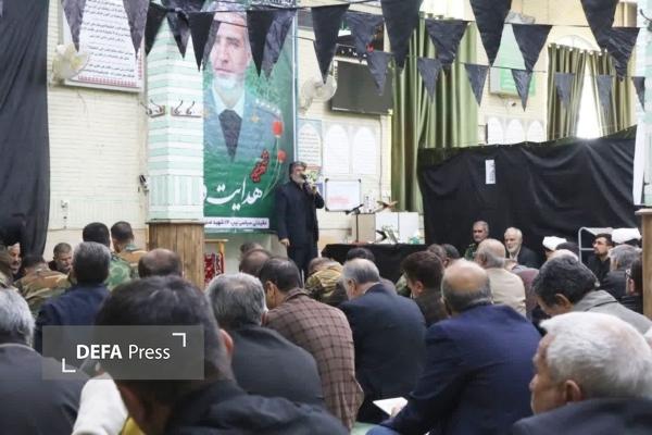 مراسم هفتمین روز شهادت سروان هدایت دانشور در قزوین برگزار شد