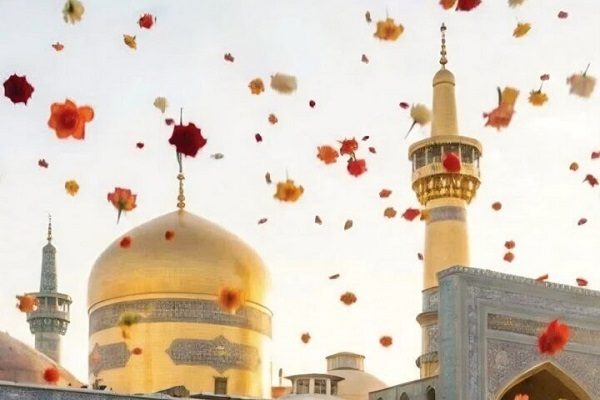 گلباران حرم مطهر رضوی در سالروز ولادت حضرت معصومه (س)