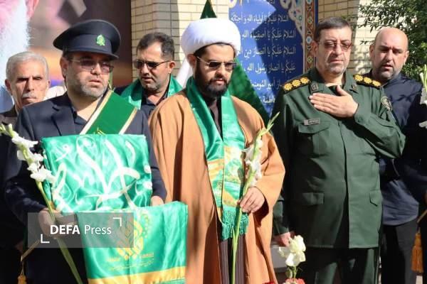 ادای احترام خادمین حرم حضرت معصومه (س) به یادمان هشت شهید گمنام موزه دفاع مقدس و مقاومت مازندران