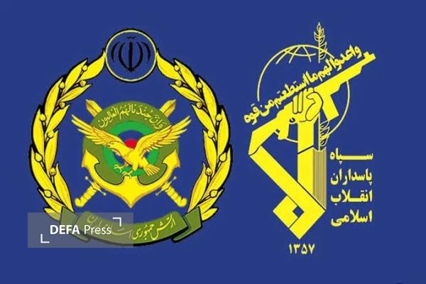 سپاه و ارتش متحدانه، پا در رکاب فرمانده، همچون رعد خروشان مقابل تهدیدات ایستاده‌اند