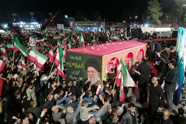 تصاویر/ مراسم وداع با پیکر مطهر شهدای جنگ آمریکایی صهیونیستی رمضان در بیرجند