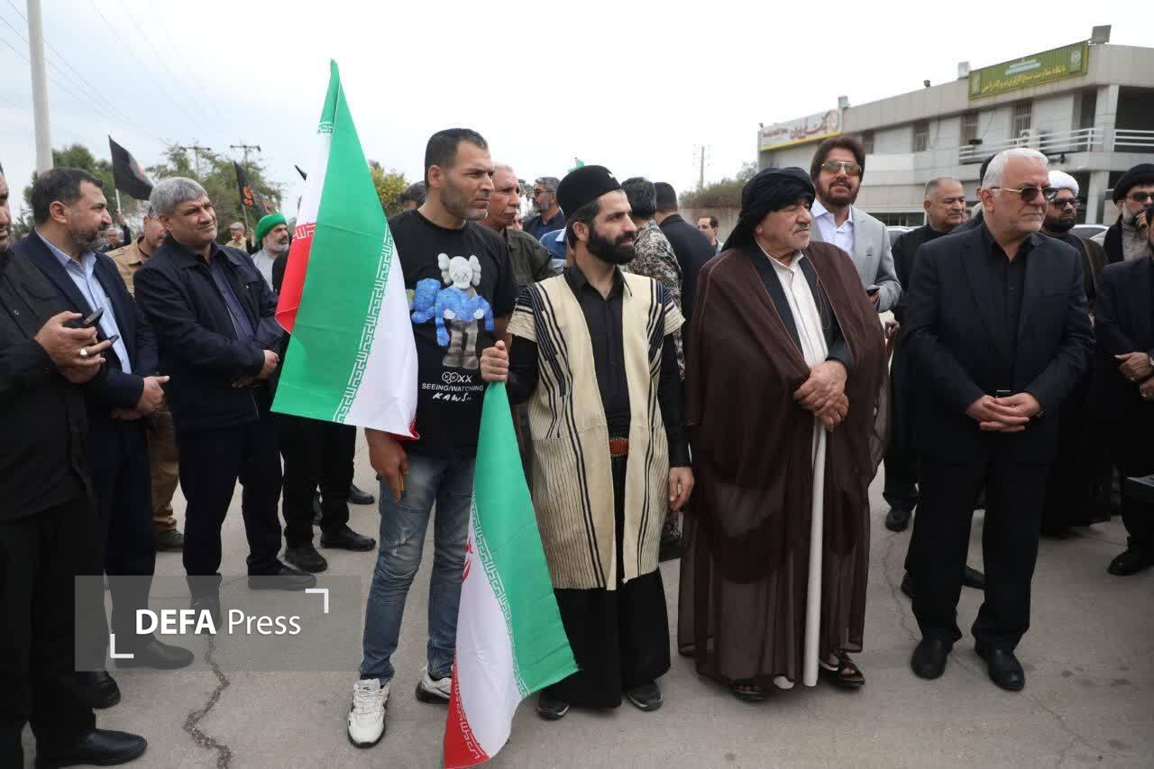 قرار گرفتند نیروگاه رامین در حلقه انسانی خوزستانی‌ها/ ترامپ هیچ غلطی نمی تواند بکند