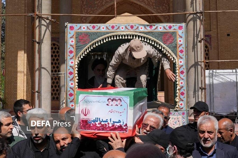 تشییع و خاکسپاری یک شهید جنگ رمضان در بهشت زهرا