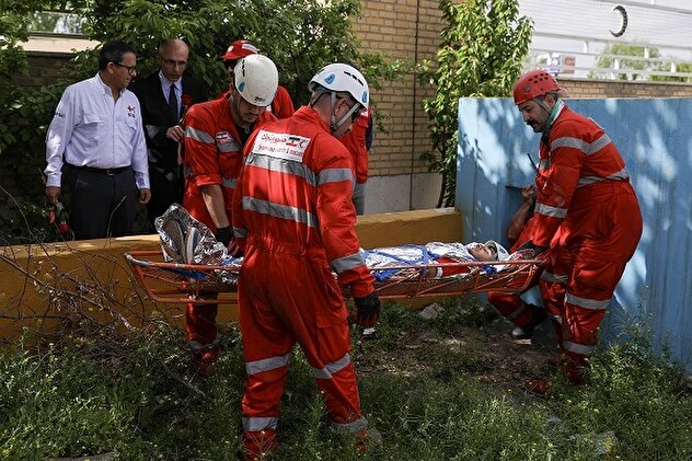 فیلم/ رزمایش امدادگران هلال احمر با حضور نمایندگان صلیب سرخ جهانی