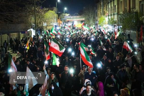 راهپیمایی حماسی مردم قزوین در حمایت از صنعت برق برگزار شد