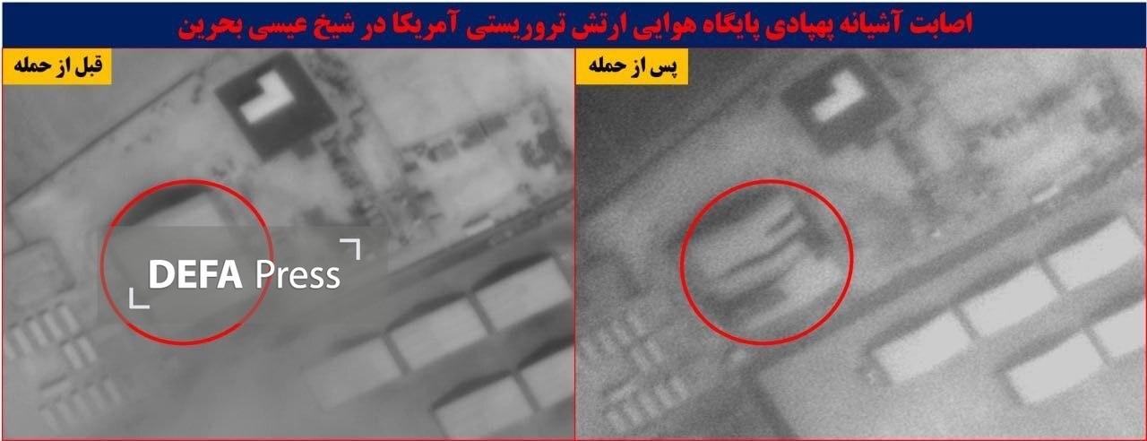 حملات سنگین نیرو‌های مسلح جمهوری اسلامی ایران به مواضع ارتش آمریکا در منطقه و عمق سرزمین‌های اشغالی/برخی پایگاه‌های آمریکا در منطقه پودر شدند