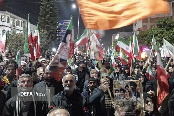 اجتماع باشکوه مردم جویبار در شب بیست‌وهشتم سوگ رهبر انقلاب + تصاویر