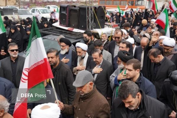 مراسم تشییع شهدای نجف‌آباد در قزوین برگزار شد