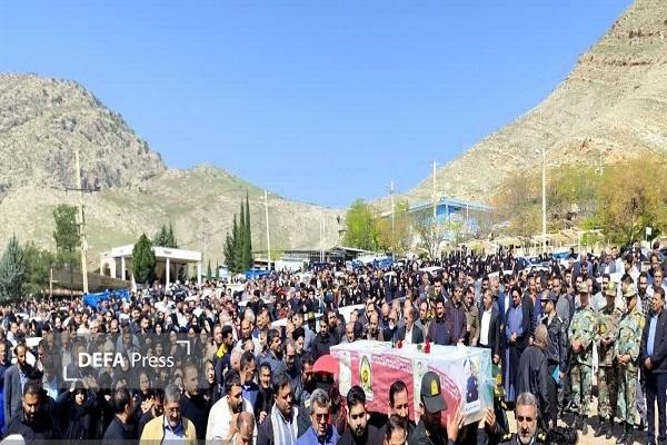 تشییع پیکر شهید مدافع امنیت در خرم‌آباد