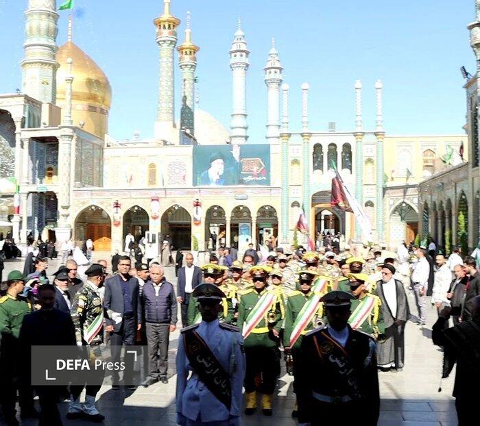 گلباران مزار نخستین رئیس ستاد مشترک ارتش در قم