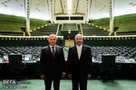 بازدید رئیس مجلس دومای روسیه از صحن مجلس شورای اسلامی