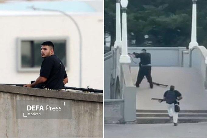 Отец и сын с флагом ИГИЛ и разрешённым оружием