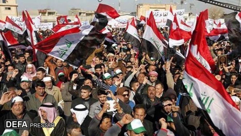 عراق میں یمنی عوام کی حمایت اور سعودی عرب کے خلاف مظاہرہ
