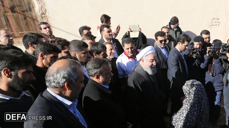 صدر ایران عید نوروز پر زلزلہ زدہ علاقوں کے دورے پر