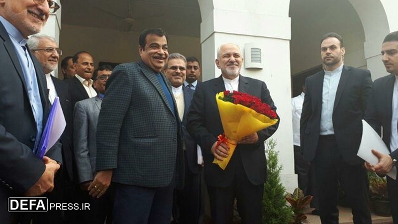 ایران کے وزیر خارجہ کی ہندوستان کے وزیر ٹرانسپورٹ سے ملاقات