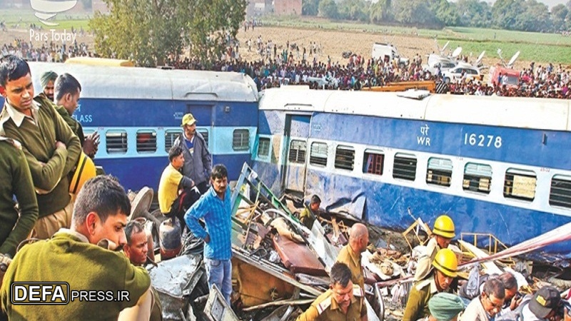 ہندوستان میں ٹرین حادثہ 28 زخمی