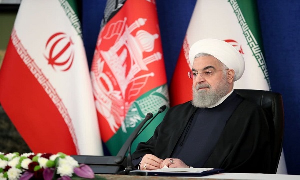 خواف ہرات ریلوے لائن ایران اور افغانستان کے درمیان تعلقات کو مضبوط کرے گا: صدر روحانی