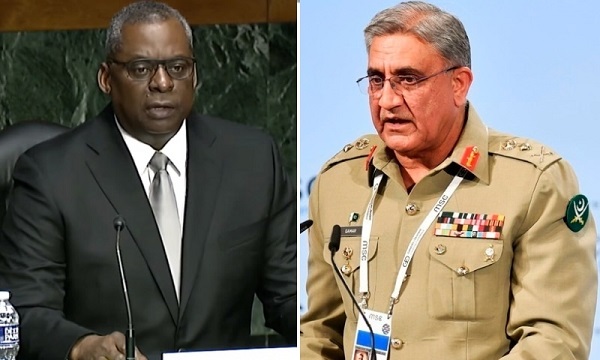 امریکی وزیر دفاع اور پاکستانی فوج کے سربراہ کی ٹیلیفون پر گفتگو