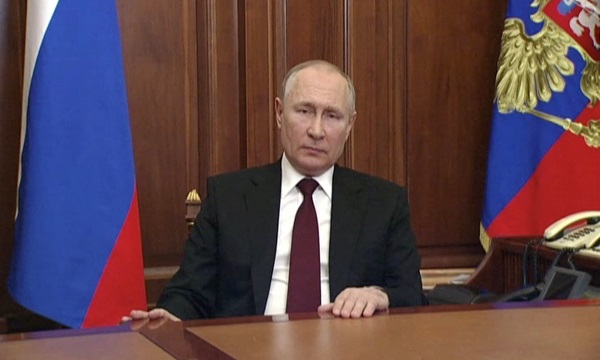 روسی صدر کی ٹی وی پر جاری تقریر کی براہ راست نشریات اچانک بند ہوگئیں
