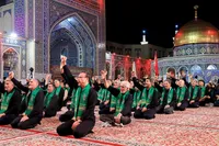 تصاویر/ عزاداری سنتی در «حسینیه حرم»